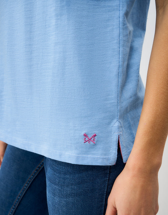 Crew Clothing Women's Perfect Crew Slub T-Shirt In Boy Blue