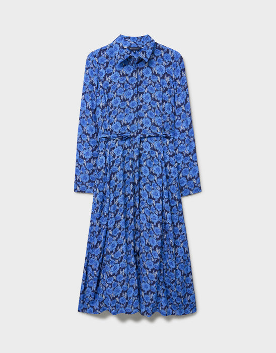Crew Clothing Women's Sadie Long Sleeve Shirt Dress In Daisy Blue