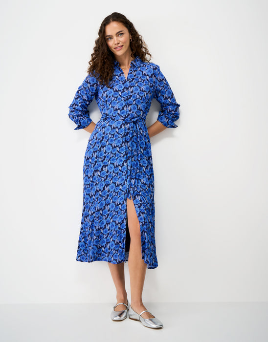 Crew Clothing Women's Sadie Long Sleeve Shirt Dress In Daisy Blue