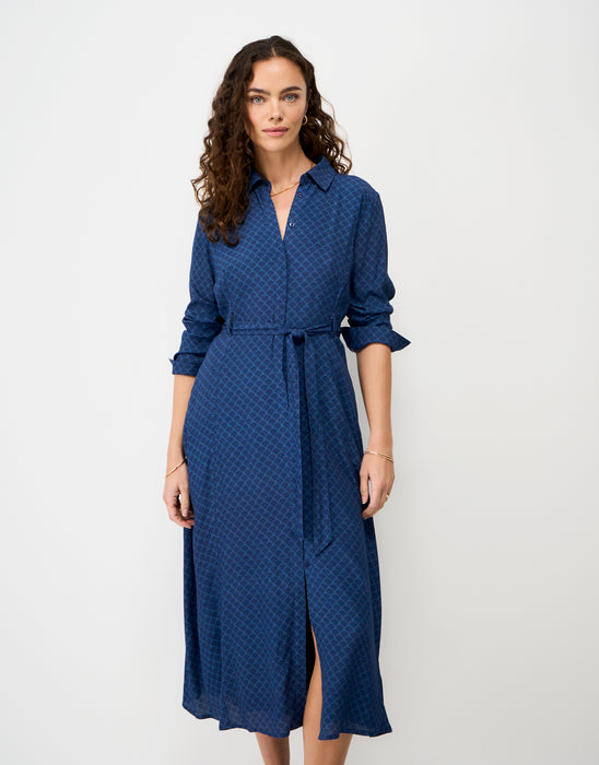 Crew Clothing Women's Sadie Long Sleeve Shirt Dress In Shell Navy