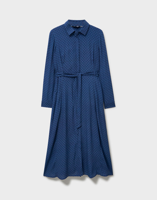 Crew Clothing Women's Sadie Long Sleeve Shirt Dress In Shell Navy