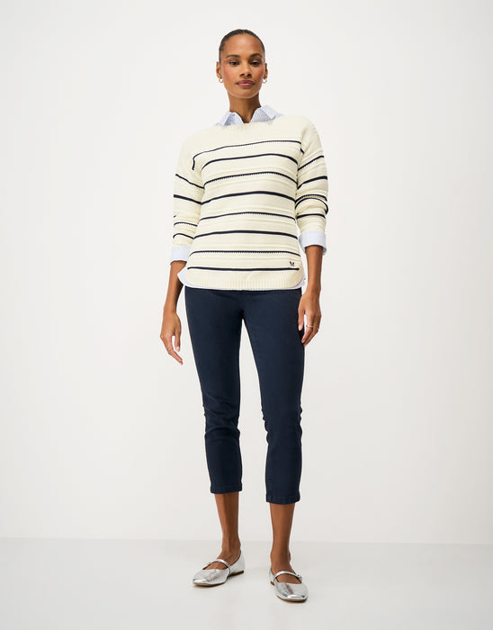 Crew Clothing Women's Tali Jumper In White Navy