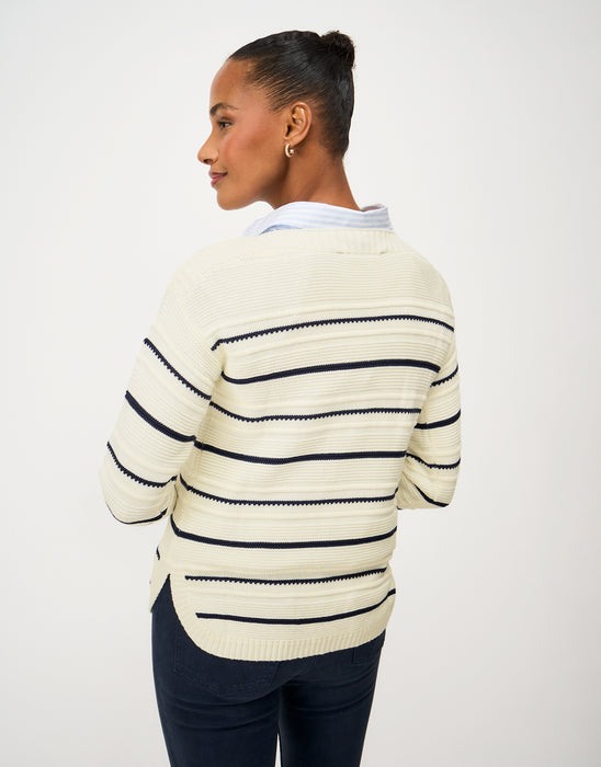 Crew Clothing Women's Tali Jumper In White Navy