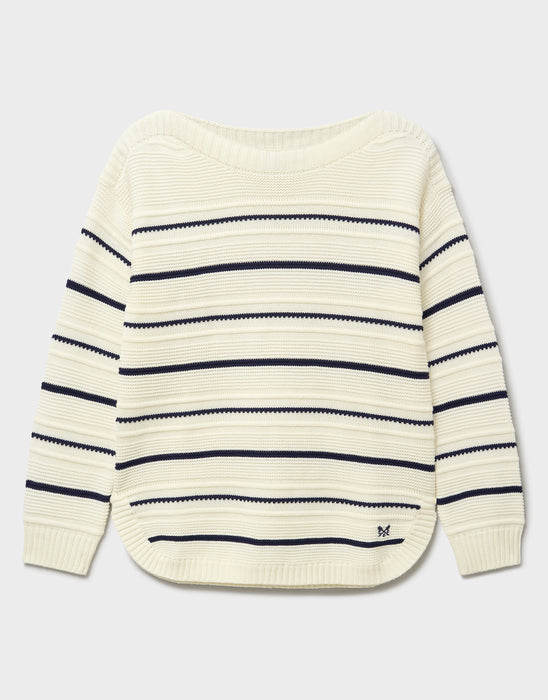 Crew Clothing Women's Tali Jumper In White Navy