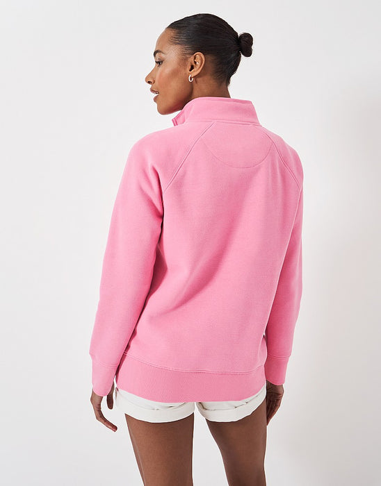 Crew Clothing Women's Half Zip Sweatshirt In Pink