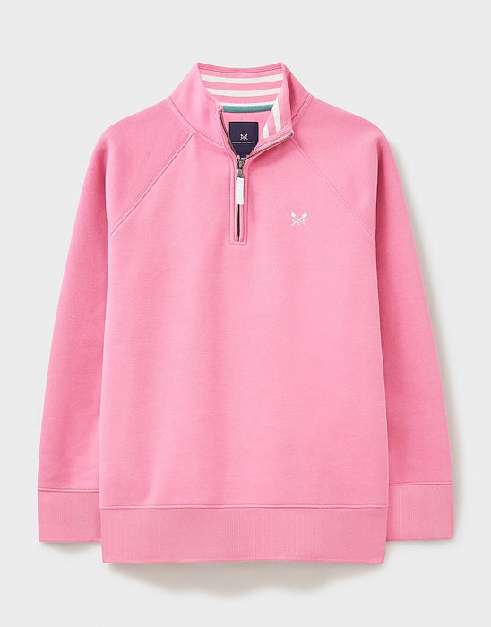 Crew Clothing Women's Half Zip Sweatshirt In Pink