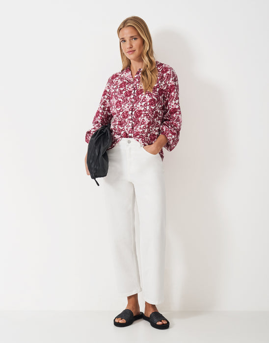 Crew Clothing Women's Lyla Blouse In Red Rose