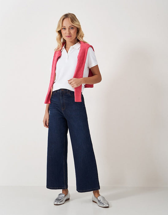 Crew Clothing Women's Classic Polo Shirt In White