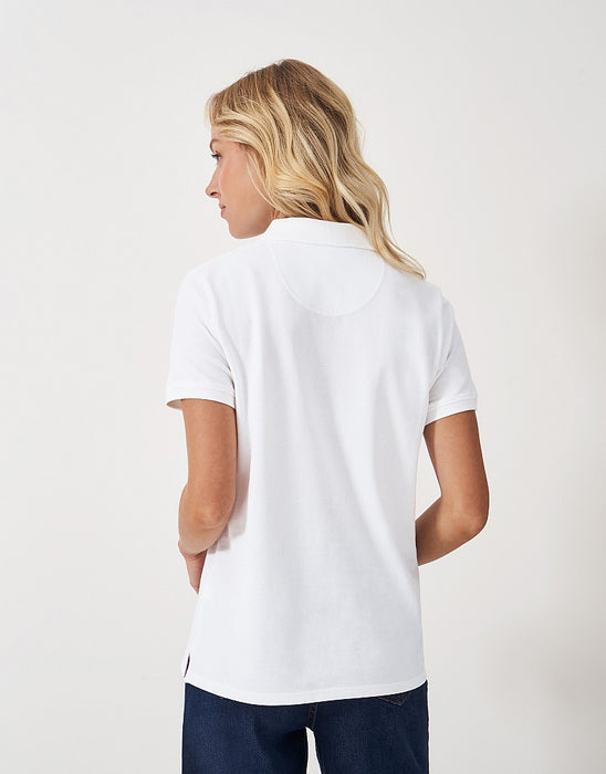 Crew Clothing Women's Classic Polo Shirt In White
