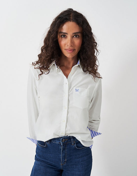 Crew Clothing Women's Cotton Poplin Shirt In White