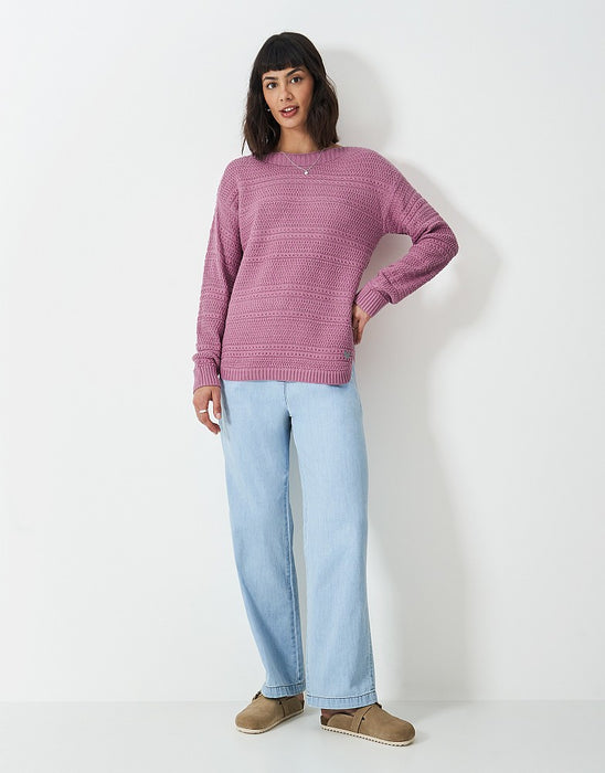 Crew Clothing Women's Tali Stitch Detail Jumper In Dusty Pinkx