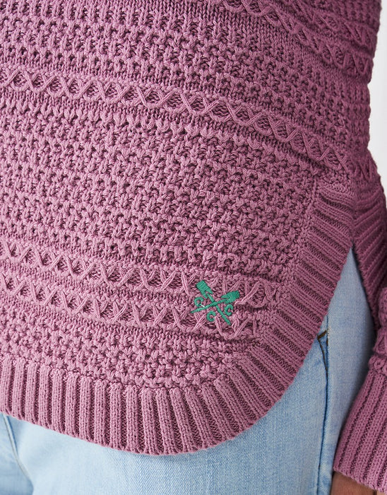 Crew Clothing Women's Tali Stitch Detail Jumper In Dusty Pinkx