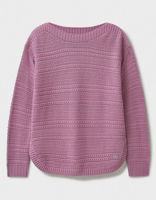 Crew Clothing Women's Tali Stitch Detail Jumper In Dusty Pinkx