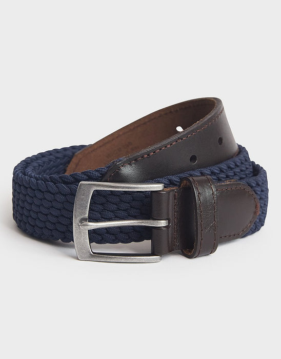 Crew Clothing Men's Smart Woven Belt - Blue