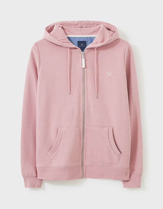 Crew Clothing Women's Heritage Zip Through - Hoodie Pink