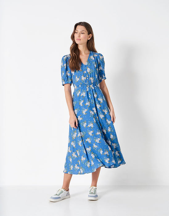 Crew Clothing Womens Lola Dress Blue Floral