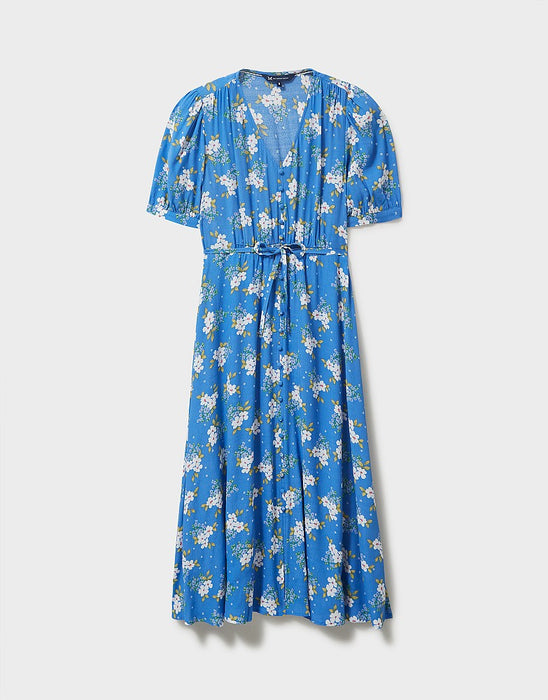 Crew Clothing Womens Lola Dress Blue Floral