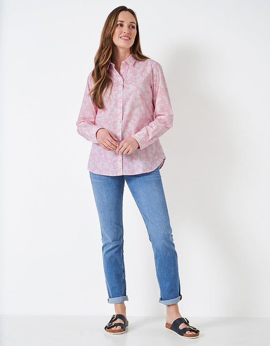 Crew Clothing Womens Lulworth Shirt Pink White
