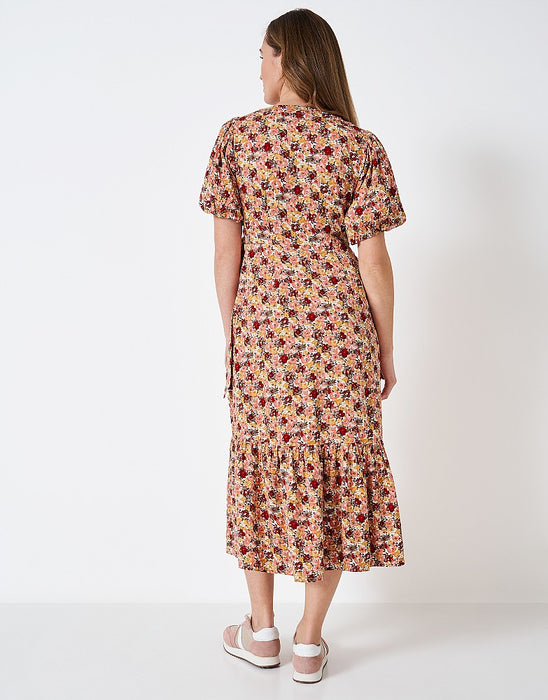 Crew Clothing Womens Melanie Wrap Dress Pink Floral