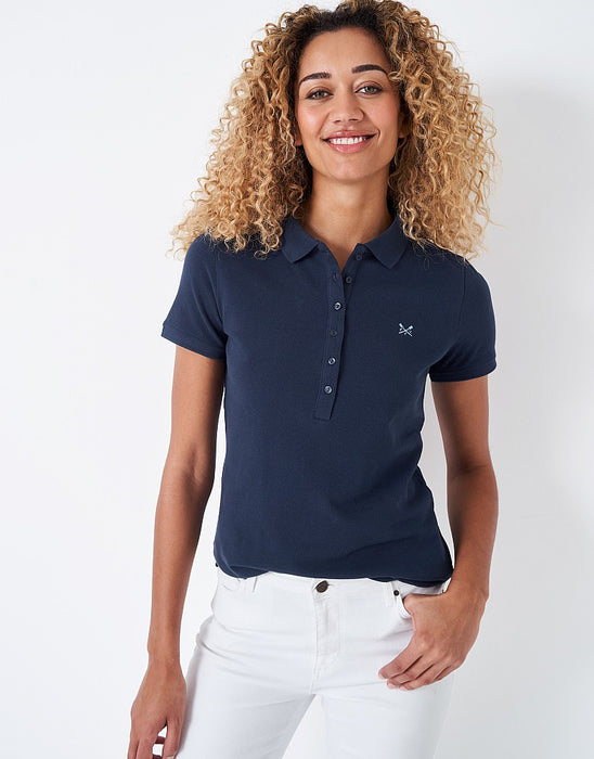 Crew Clothing Womens Ocean Classic Polo Shirt Navy