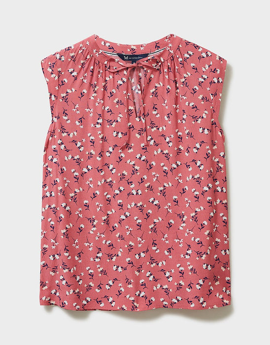 Crew Clothing Womens Olivia Top Coral Floral