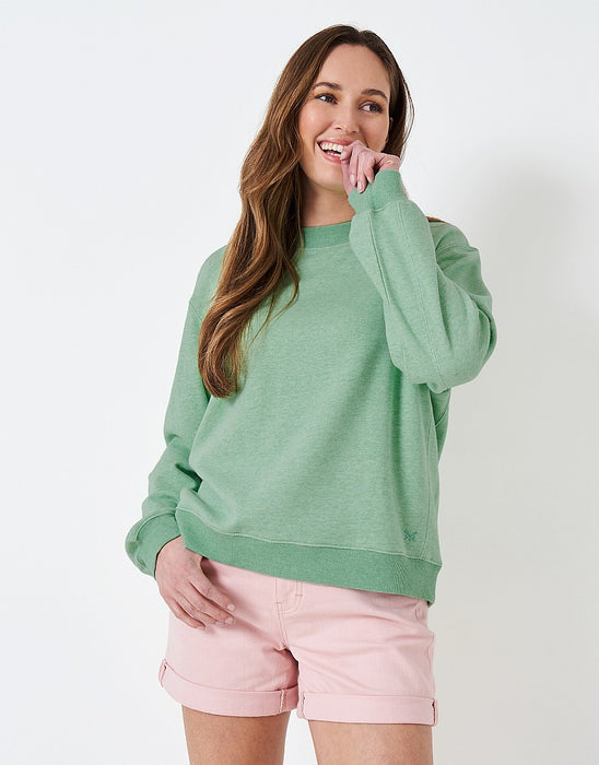 Crew Clothing Womens Essential Oversized Sweatshirt Green