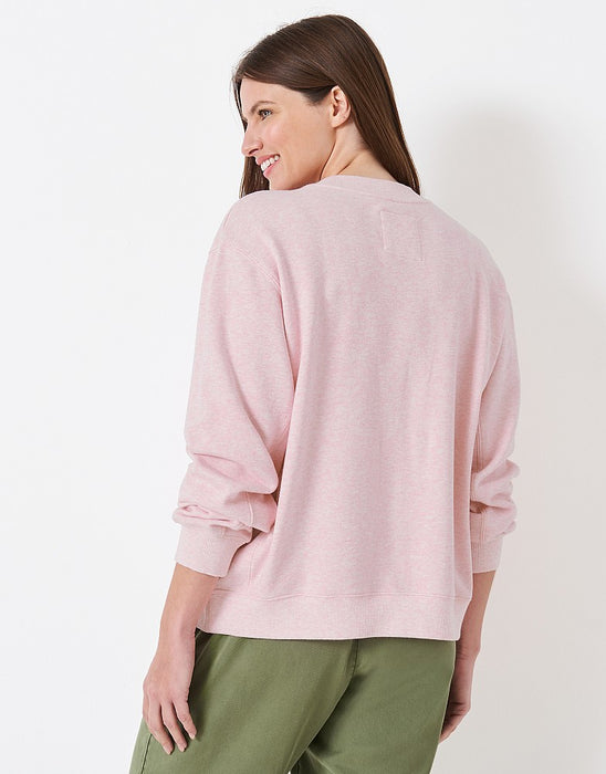 Crew Clothing Womens Essential Oversized Sweatshirt Pink