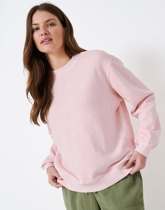 Crew Clothing Womens Essential Oversized Sweatshirt Pink