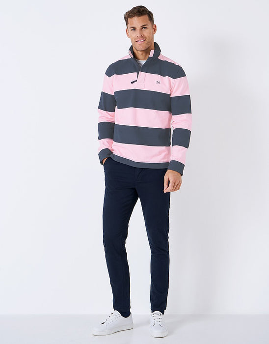 Crew Clothing Mens Padstow Pique Sweatshirt Chalk Pink