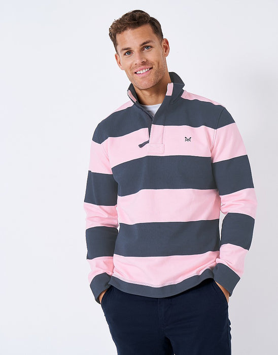 Crew Clothing Mens Padstow Pique Sweatshirt Chalk Pink