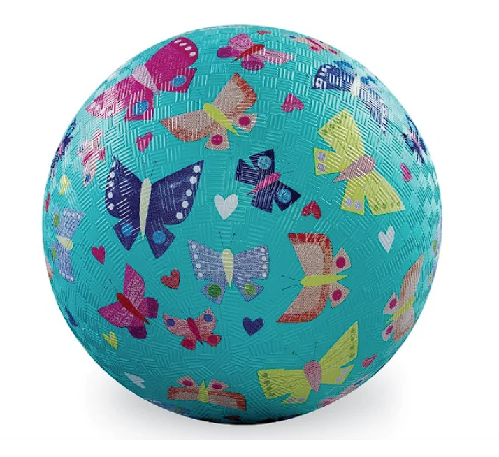 Crocodile Creek Butterfly Rainbow Playball 7 Inch Kids Playground Ball