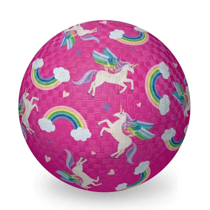 Crocodile Creek Unicorn Rainbow Playball 7 Inch Kids Playground Ball