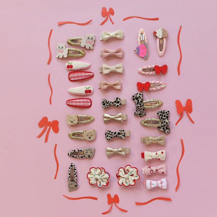 Rockahula Cherry Dreams Fabric Clip set