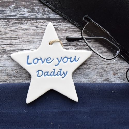 Broadlands Pottery Daddy Small Hanging Star