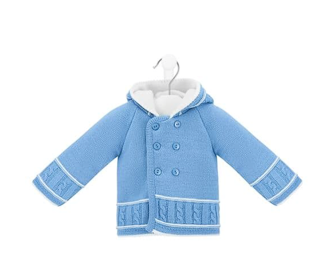 Dandelion Dusky Blue Knitted Baby Jacket