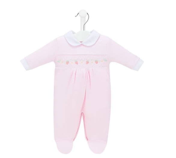 Dandelion Strawberry Cotton Sleepsuit 3-6 month