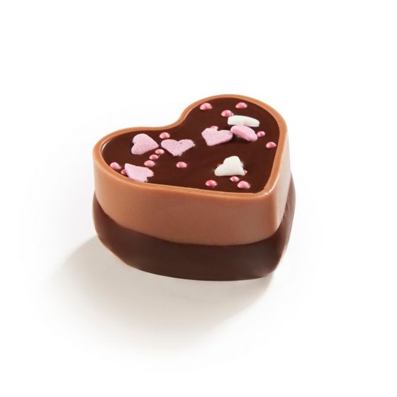 Sprinkled Heart Dark Chocolate Mousse