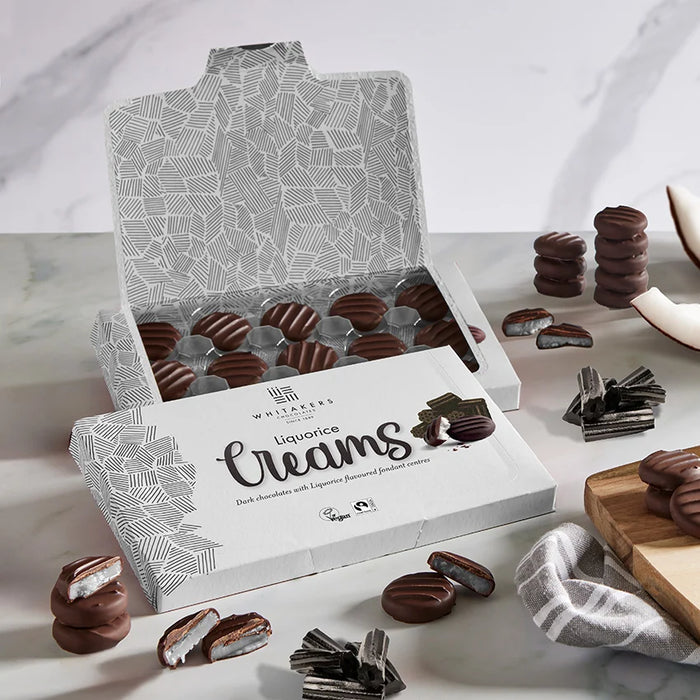 Whitakers Dark Chocolate Liquorice Fondant Creams 150g