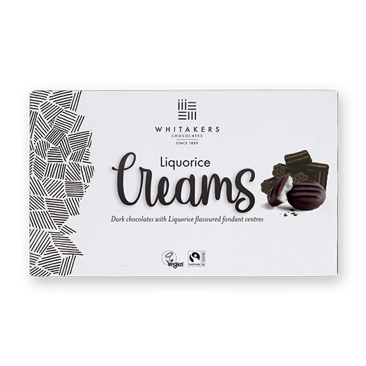 Whitakers Dark Chocolate Liquorice Fondant Creams 150g