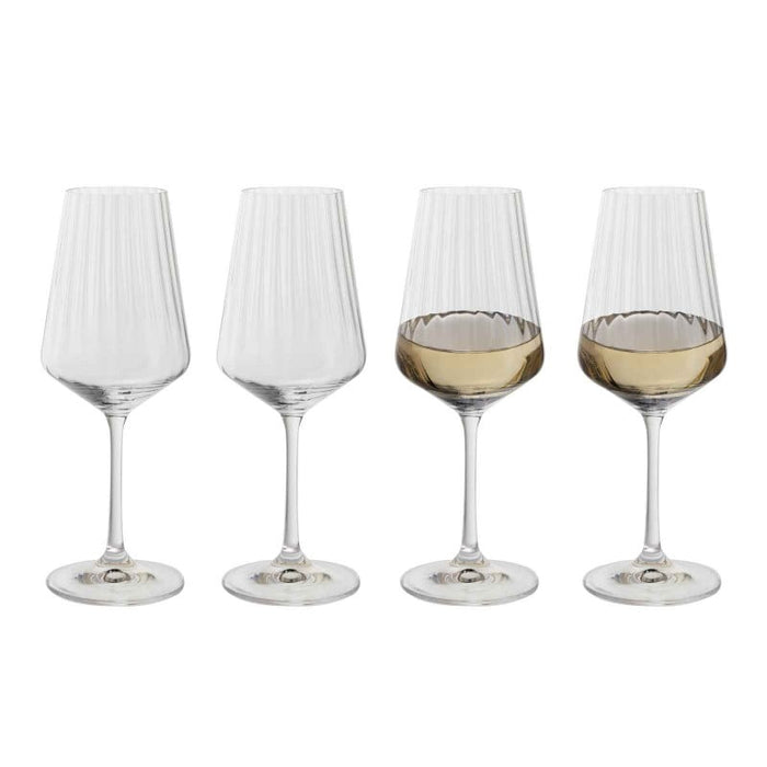 Dartington Cheers! Optic White Wine, Set Of 4