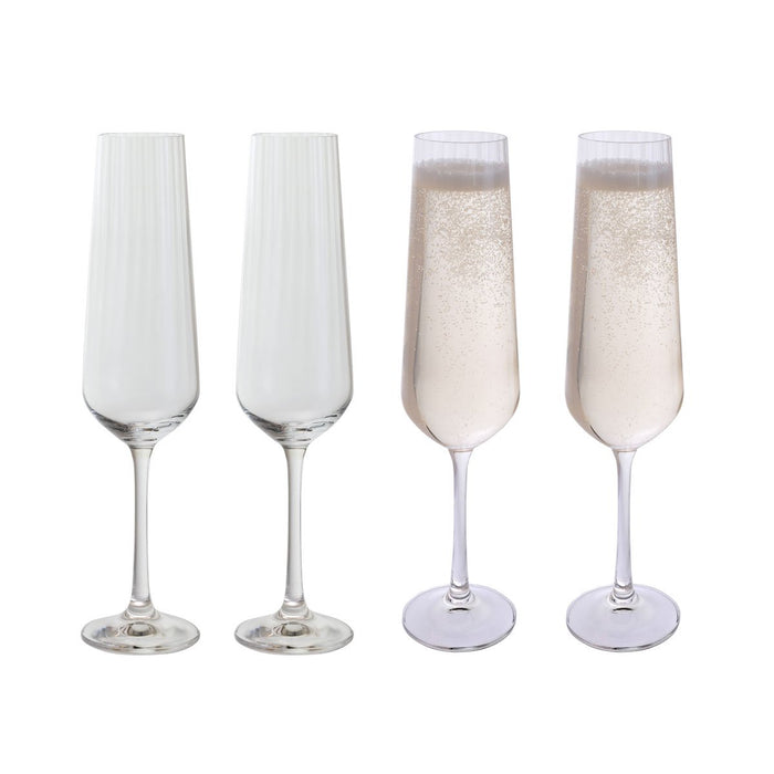 Dartington Cheers! Optic Champagne Flute Set Of 4