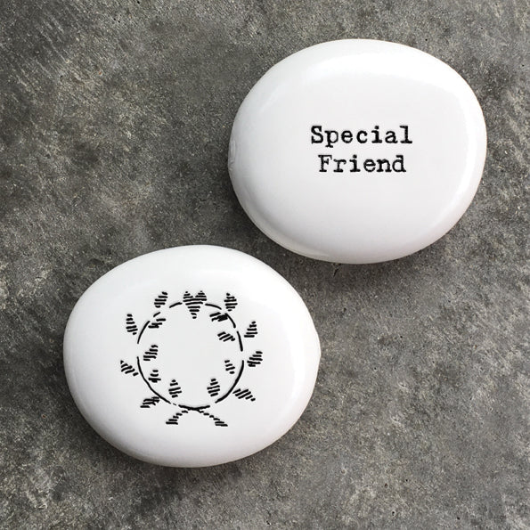 East of India Porcelain Pebble - Special Friend