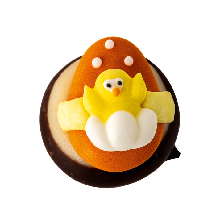 Decorated Marzipan Pieces With Sugar Chick