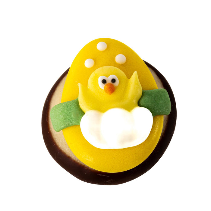 Decorated Marzipan Pieces With Sugar Chick
