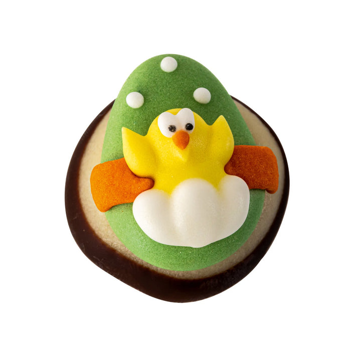 Decorated Marzipan Pieces With Sugar Chick