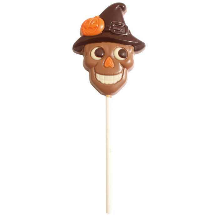 Decorated Solid Milk Chocolate Skully Lolly 30g