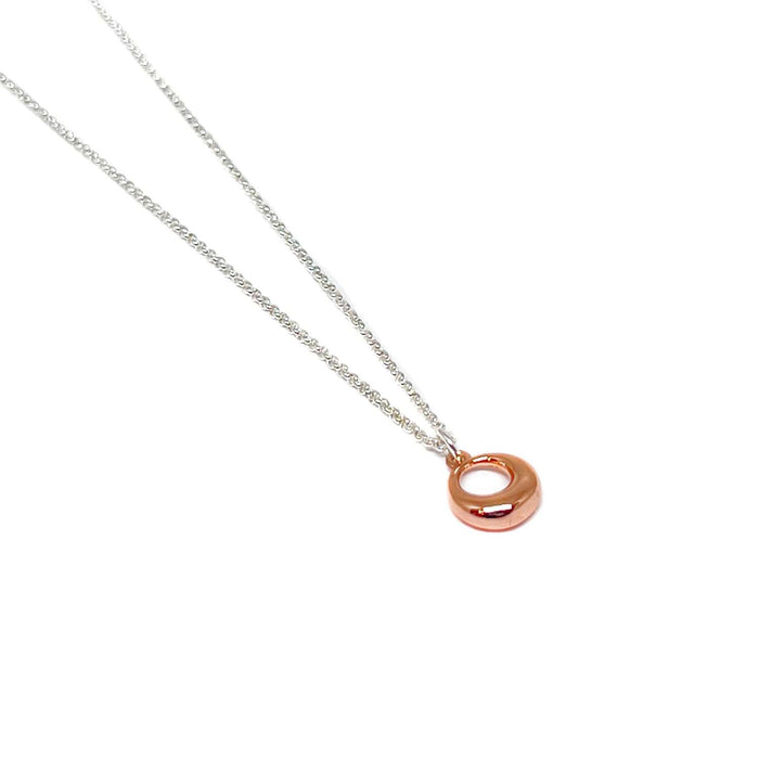 Clementine Demi Circle Necklace - Rose Gold