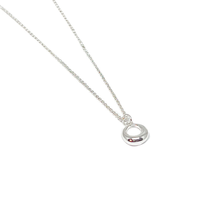 Clementine Demi Circle Necklace - Silver