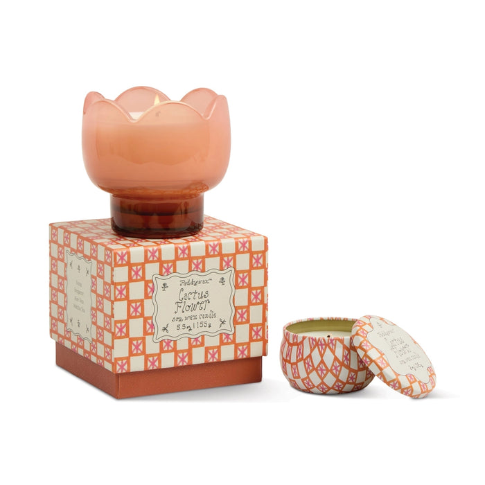 Designworks Collective Paddywax Tulip Glass Candle Cactus Flower