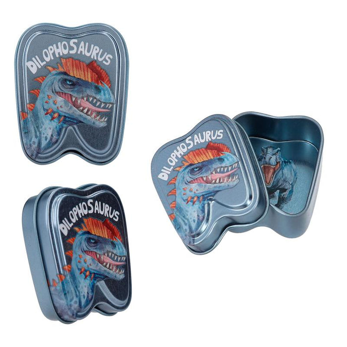 Dino World Small First Tooth Tin